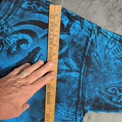 Ocean Whales Shirt Adult 2XL XXL Blue Graphic All Over Screen Print Mens
