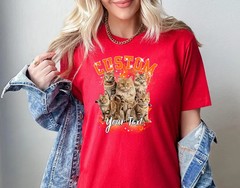 Personalized Pet Photo Comfort Tee Custom Dog Cat Lover Gift Shirt