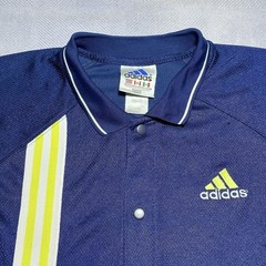 Vintage Adidas Basketball Warm Up Shooting Snap Button Jersey Shirt Size 2XL