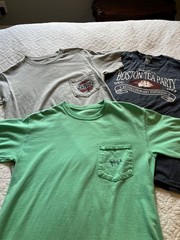 Set of 3 Men’s SS T-shirts, Size Small (Coastal Cotton, Salt Life, Gildan)