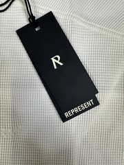 Represent Waffle T-Shirt Flat White Mens Size Small Oversized Boxy Fit NEW