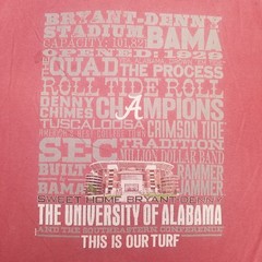 VTG Comfort Colors Mens Faded Red Alabama University Crimson Tide Denny Shirt XL
