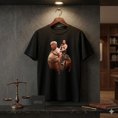 Putin Riding Trump Funny Political Satire Meme Graphic T-Shirt Tee – L025