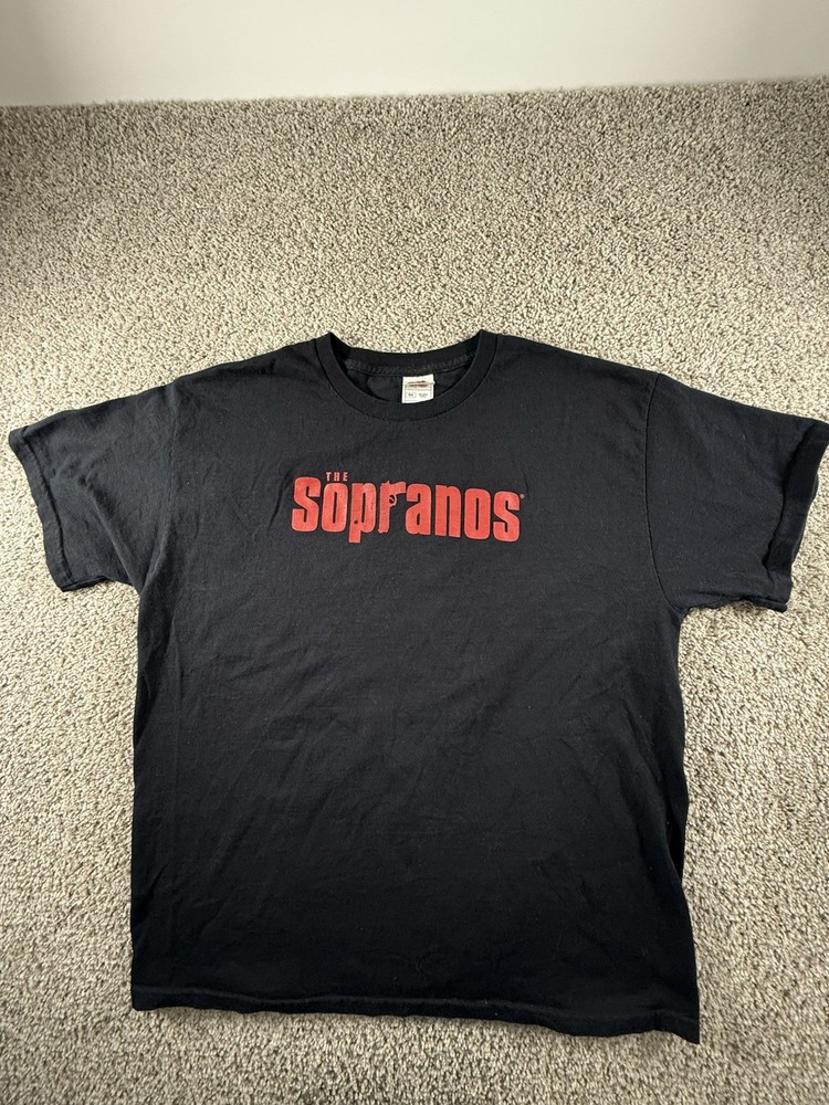 Vintage The Sopranos HBO TV Show Promo Black T-Shirt, Sz Extra Large XL