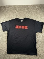 Vintage The Sopranos HBO TV Show Promo Black T-Shirt, Sz Extra Large XL