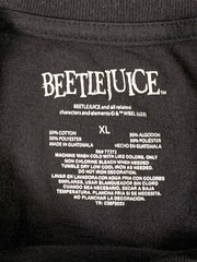 Beetlejuice T-Shirt XL Black Horror Movie Tee Ghost With the Most Gothic Graphic