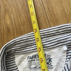 Faherty Cloud Cotton Stripe Polo Mens XL Short Sleeve Black White