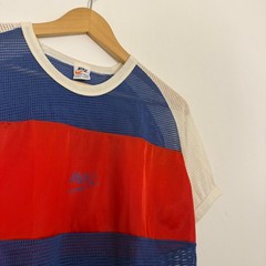 Vintage 70s Nike Sportswear Mesh Cropped Running Shirt Medium Top Athletic