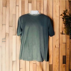 Croft & Barrow Men’s Green Ribbed T-Shirt Crew Neck & V-Neck L XL
