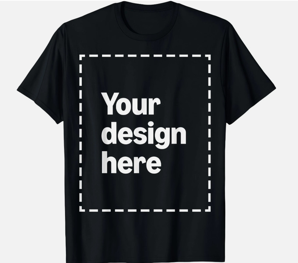 Custom T-Shirt Personalized Unisex One Side Print Your Photo Logo Design