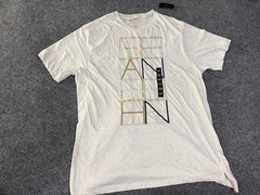 Sean John Shirt Mens 3XL White Vertical Foil Logo Graphic Tee T-Shirt Streetwear