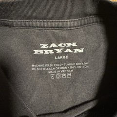Zach Bryan Tour Merch Shirt Lightening American Flag Size Large Sun-Fade Worn In