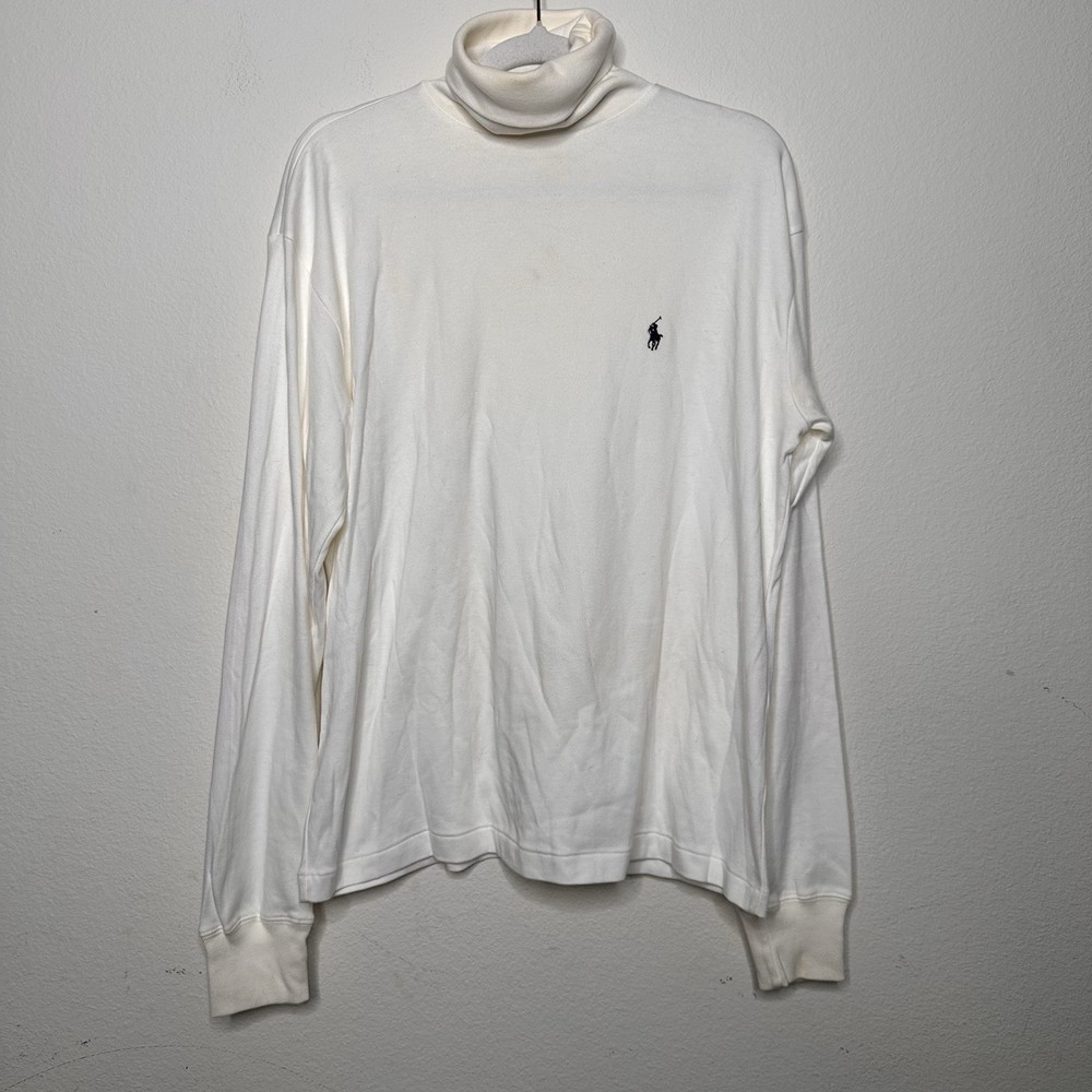Polo Sport Ralph Lauren Turtle Neck Long Sleeve Vintage Shirt Size Medium Preppy