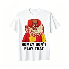 Vintage Inspired Clown T-Shirt Fun Design for Halloween and Christmas Cotton 100