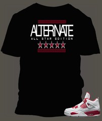 Graphic Sneaker Sport Tee Shirt Match J4 Alternate 89 Pro Club Shaka Big Tall T
