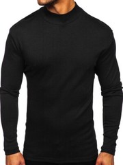 Zonbailon men’s t-shirt high collar solid color warm bottomed shirt long sleeve