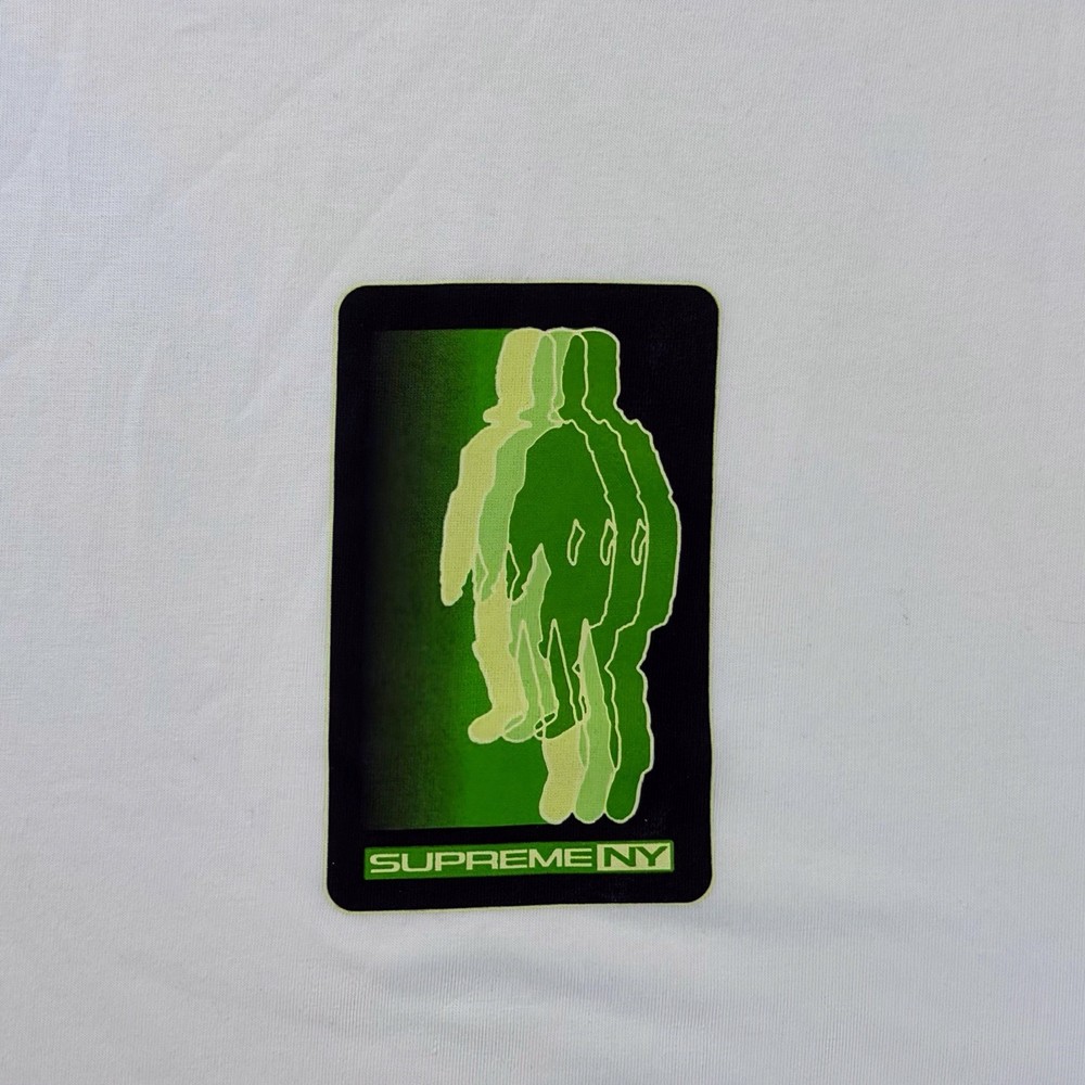 Supreme NY Blur Tee White FW20 FW20T39 Size Large Made in USA Green Graphic Rare