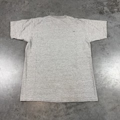 Vintage School T Shirt Mens Large Gray Faded Single 90s USA Preowned