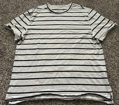 Banana Republic Authentic Tee T Shirt Mens Large Striped 100% Supima Cotton