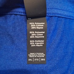 Lot of 4 District 3XL Mens Royal Blue Short Sleeve Perfect Tri Tee T-Shirts
