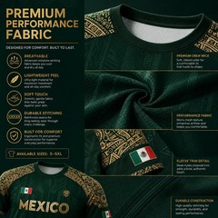 Unisex Mexico National Team Jersey Shirts – Aztec Eagle Snake Graphic Sports Tee