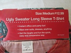 New – Men’s 3D Christmas Ugly Sweater Long Sleeve T-Shirt ( size : M) #1