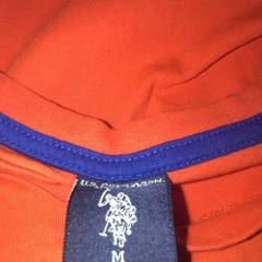 U.S. Polo Assn. Men’s Red Solid Crew Neck Short Sleeve Logo T-Shirt Size M