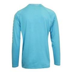 Spyder Men’s T-Shirt Aqua Blue UPF30+ Rash Guard L/S (S01A)