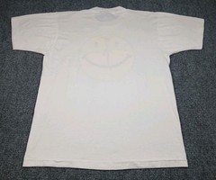 Vintage Smiley Face 80s 90s Bullet Hole Headshot T Shirt Mens Size Large White