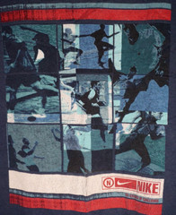 Vintage 90s Nike Basketball White Tag Tee Shirt Large Mens Double Sided Blue