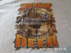 NEW Hunting T-Shirt: Mornin’ Deer In Crosshairs (LOTS of Colors & Sizes) Funny
