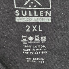 Sullen Men Shirt 2XL Black Graphic Sugar Skull Tee Print