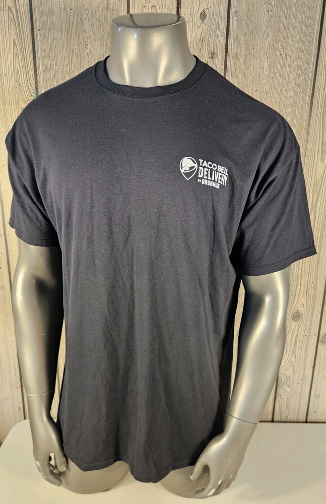 Taco Bell Delivery Grub Hub Employee Crew T-Shirt Mens 2XL Fast Mexican Food