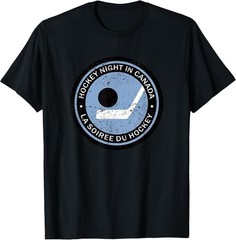 Vintage Retro Hockey Night In Canada Hockey Player Unisex Tee S-3XL
