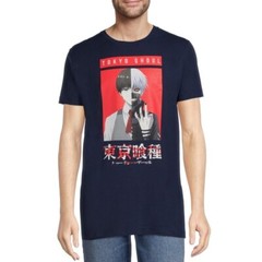 Men’s Tokyo Black Ghoul Anime T-Shirt Crew Neck Tag-Free Comfort S, 2XL, 3XL