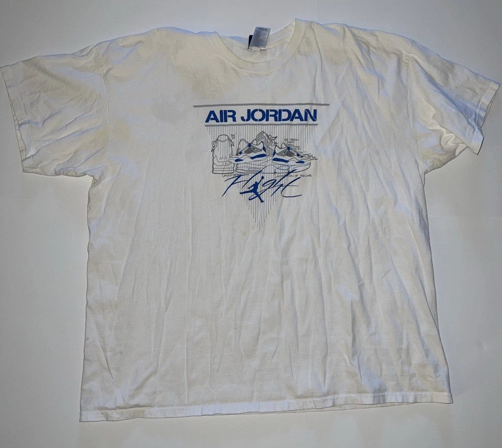 Air Jordan 4 White T-Shirt Basketball Print size XXXL 3x Brand