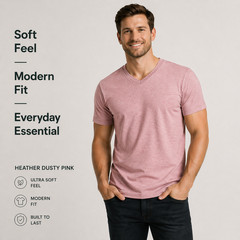 True Classic V-Neck T-Shirts 6 Pack Men Size M New No Tags Soft Premium Fit