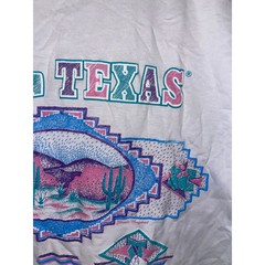 Vintage Fiesta Texas San Antonio Shirt Multicolor Graphic Large White Tee