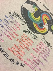 US Festival 1983 Vintage Rock n Roll Tour Jersey FREE S&H Clash Bowie Ozzy