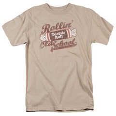 Tootsie Roll Old School T Shirt Mens Licensed Chocolate Candy Tee Sand