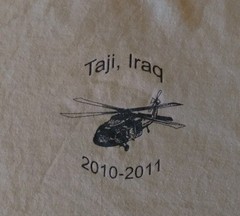 Hanes Shirt Men’s Large Beige B Co 640th ASB Taji Iraq Hero Brave USA Military