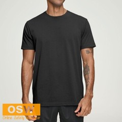 5 X Mens Crew Neck Premium Cotton Side Seamed Face Short Sleeve Tee Shirt TS43