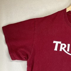 VTG 90s Triumph Motorcycles MENS LARGE Burgundy Spellout Dallas Texas RPM *wear*