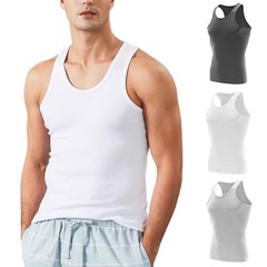 Men’s tank top pure cotton armpit shirt vest muscle shirt basic
