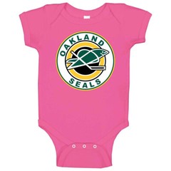 Oakland Seals Retro Hockey Logo Baby One Piece