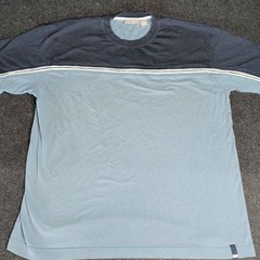 Extreme Gear T-Shirt Mens XL Blue Navy Colorblock Stripe Short Sleeve Cotton