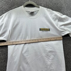 VTG Santa Monica Triathlete Zombies Graphic Tee Men L White Single Stitch USA