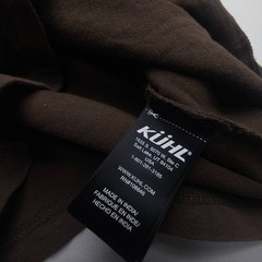 Kuhl Kommando Crew Long Sleeve Shirt Mens Large Brown Organic Cotton Zip Pocket