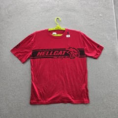 Hollister Men Shirt MEDIUM Red Graphic Hellcat SRT Boxy Fit Tee Logo NWT