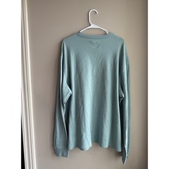 NWT Vintage Standard Crew Waffle Knit Long Sleeve Shirt Sage Green XXL